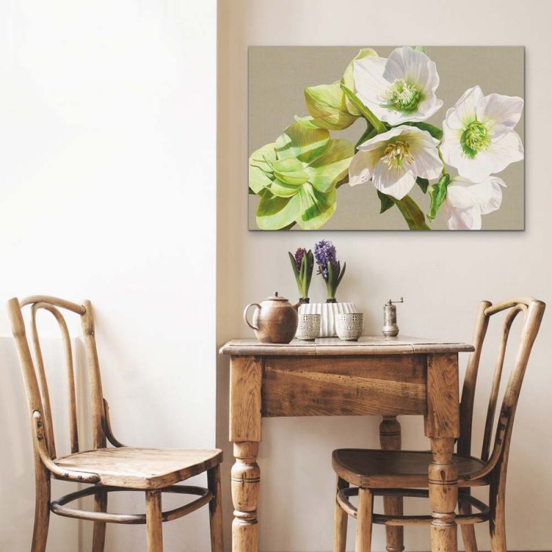 Canvas print of Gazing Into the Sunshine by Sarah Caswell, depicted in a home setting.