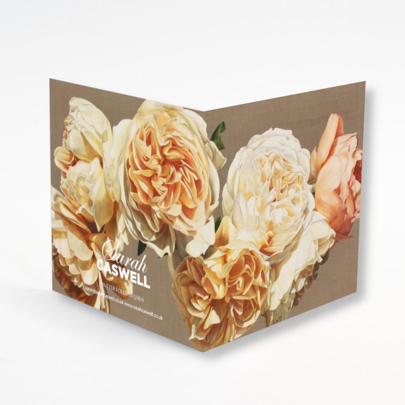 Greetings Card  - Butter folds in Linen - Image 2